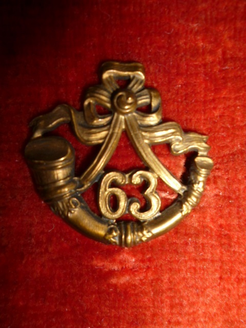 MM192, 63rd Halifax Rifles Collar Badge 1907-33